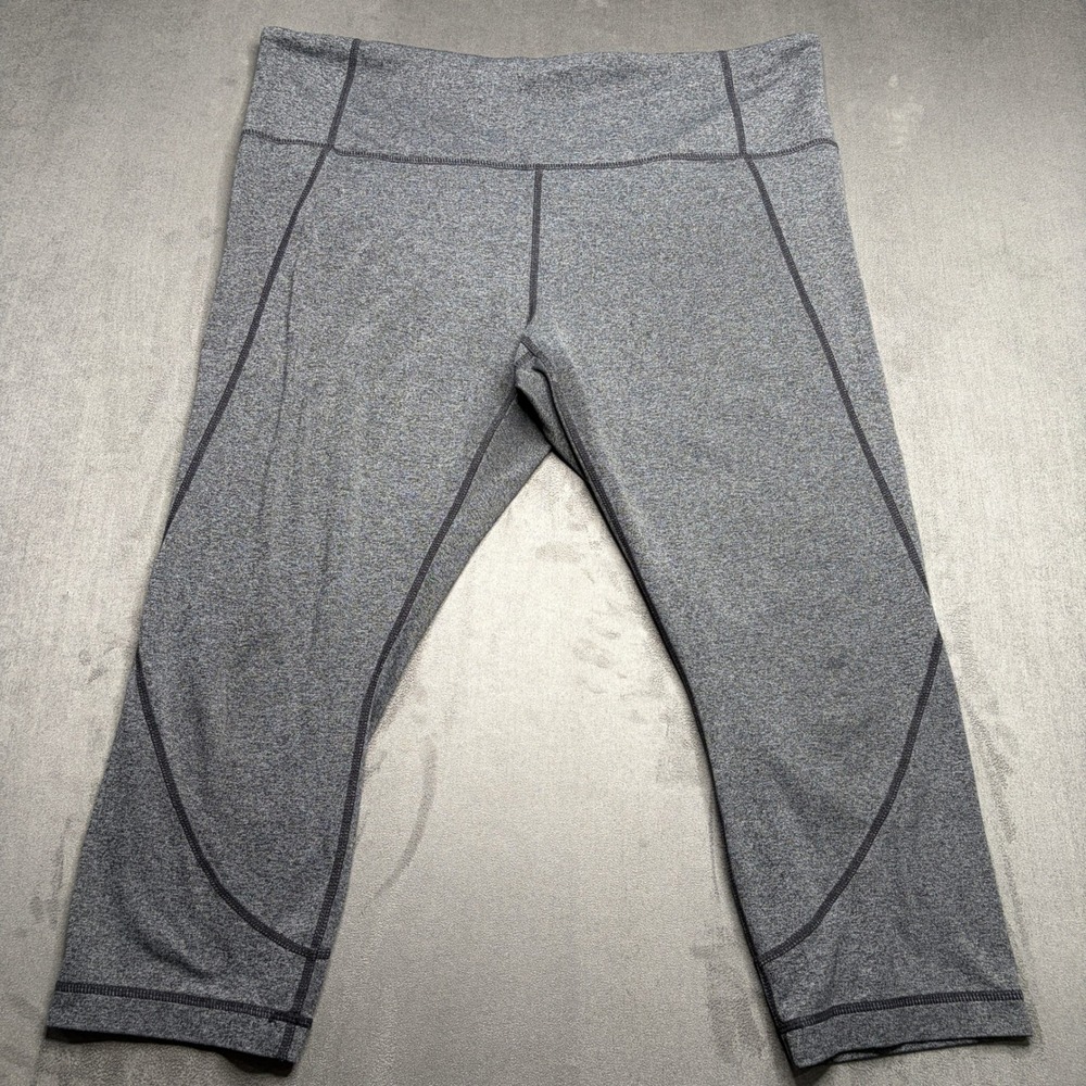 Athleta Leggings Womens XL Gray Capri Cropped Activewear Yoga Workout Heathered
